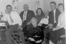 519: Three generations of McCarthy's. Left-to-right in back Denis, Tom, Julia, Denis Patrick, John,  and Teresa, with Mary in front. Tom, Julia &amp;amp; Mary are Denis Patrick and his wife Sarah Wither's  children; Denis, John and Teresa are his grandchildren - Thomas and his wife Elizabeth Carroll's children.